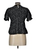 Paper Crane 100% Rayon Black Short Sleeve Blouse Size L - photo 2