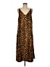 Adam Lippes 100% Polyester Animal Print Brown Casual Dress Size 8 - photo 1