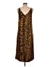 Adam Lippes 100% Polyester Animal Print Brown Casual Dress Size 8 - photo 2