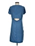 Indygena Solid Blue Casual Dress Size XS - photo 2