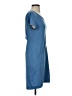 Indygena Solid Blue Casual Dress Size XS - photo 4