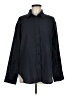 Leallo 100% Cotton Solid Black Long Sleeve Button-Down Shirt Size M - photo 1