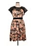 Torrid Floral Brown Cocktail Dress Size 1X Plus (1) - photo 1