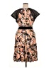 Torrid Floral Brown Cocktail Dress Size 1X Plus (1) - photo 2