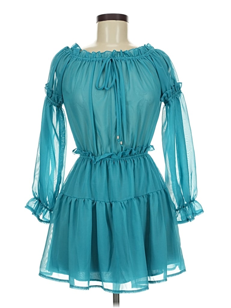 Pre-owned Lucy In The Sky Cocktail Dress In Teal