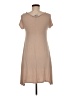 Urban Rose Solid Tan Casual Dress Size M - photo 2