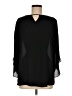BCX 100% Polyester Black 3/4 Sleeve Blouse Size M - photo 1