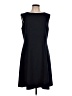 Alex Marie Solid Black Casual Dress Size 12 - photo 1