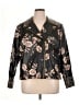 Colleen Lopez 100% Polyester Floral Brown Jacket Size 1X - photo 1