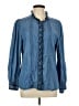 Indigo Thread Co. 100% Lyocell Blue Long Sleeve Blouse Size L - photo 1