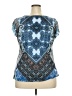 One World 100% Polyester Blue Short Sleeve Blouse Size 2X - photo 2