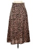 Shein 100% Polyester Animal Print Brown Casual Skirt Size 4 - photo 1