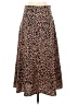 Shein 100% Polyester Animal Print Brown Casual Skirt Size 4 - photo 2