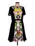 Prabal Gurung 100% Polyester Graphic Floral Fair Isle Paisley Tie-dye Tropical Black Casual Dress Size 12 - photo 1