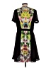 Prabal Gurung 100% Polyester Graphic Floral Fair Isle Paisley Tie-dye Tropical Black Casual Dress Size 12 - photo 2