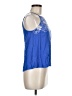Eyeshadow 100% Rayon Blue Sleeveless Blouse Size M - photo 4