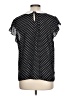 CeCe Polka Dots Black Short Sleeve Blouse Size L - photo 2