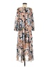 See By Chloé 100% Polyester Paisley Brown Blue Casual Dress Size EU (FR) 36 / US 4 - photo 1
