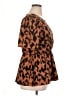 Shein Brown Short Sleeve Blouse Size 1X - photo 4