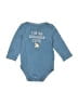 Hb 100% Cotton Blue Long Sleeve Onesie Size 6-9 mo - photo 1