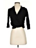 James Perse 100% Viscose Black 3/4 Sleeve Blouse Size 0 - photo 1