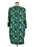 Lesley Evers Print Teal Casual Dress Size 2X - photo 2