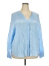 Vince. Blue Long Sleeve Blouse Size 2X - photo 1
