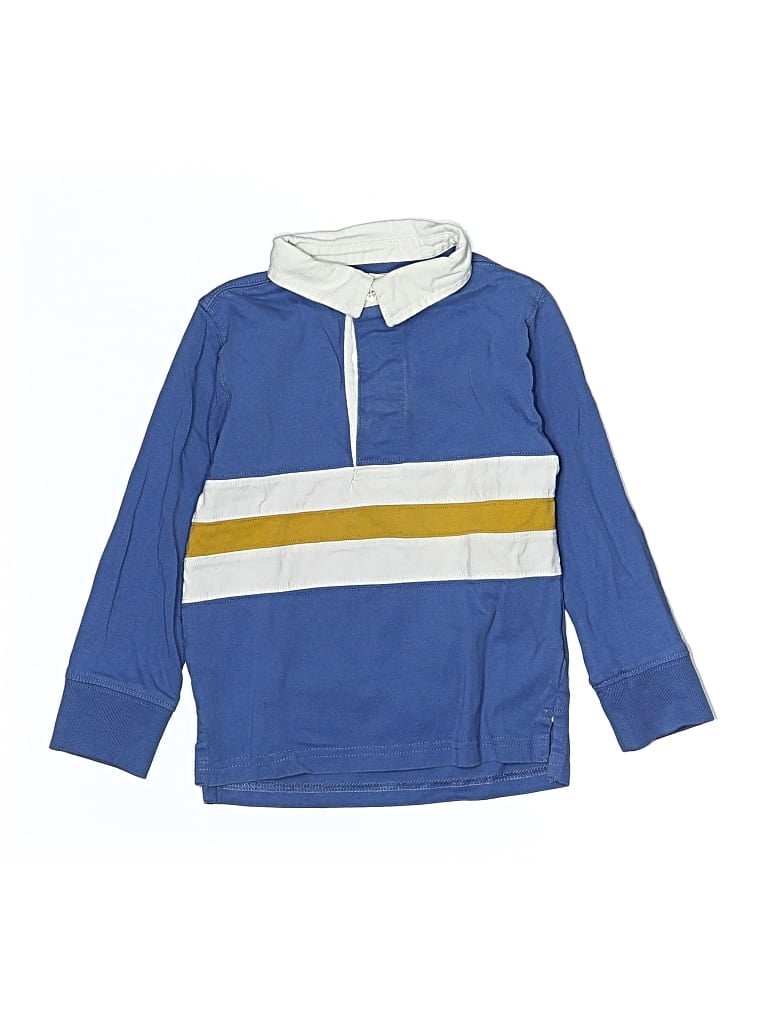 Pre-owned Crewcuts Outlet Kids' Long Sleeve Top Blue Tops
