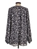 Garnet Hill 100% Viscose Floral Blue Long Sleeve Blouse Size S - photo 2