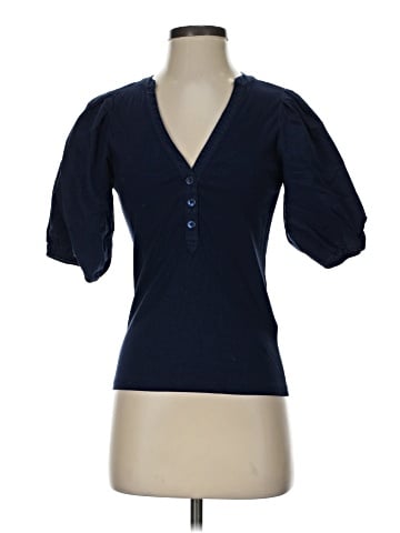 Madewell Puff-Sleeve Henley Knit Top (view 1)