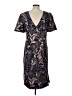 JS Collections 100% Polyester Paisley Brown Casual Dress Size 12 - photo 2