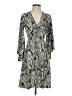 Veronica M. Paisley Gray Casual Dress Size S - photo 1
