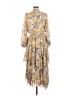 Sam and Jess 100% Polyester Paisley Yellow Casual Dress Size S - photo 2