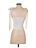 RUMOURS Ivory Short Sleeve Top Size S - photo 2