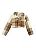 Shein Plaid Tan Jacket Size 9 - photo 1