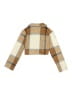 Shein Plaid Tan Jacket Size 9 - photo 2