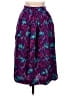 Code 100% Rayon Print Purple Casual Skirt Size 7 - photo 1