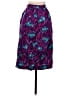 Code 100% Rayon Print Purple Casual Skirt Size 7 - photo 2