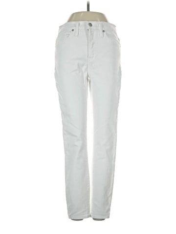 Madewell 9" Mid-Rise Skinny Crop Jeans in Pure White (view 1)