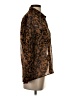 Outback Red Animal Print Brown Long Sleeve Blouse Size S - photo 4