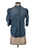 FRAME Blue 3/4 Sleeve Button-Down Shirt Size XS - photo 1