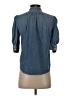 FRAME Blue 3/4 Sleeve Button-Down Shirt Size XS - photo 2