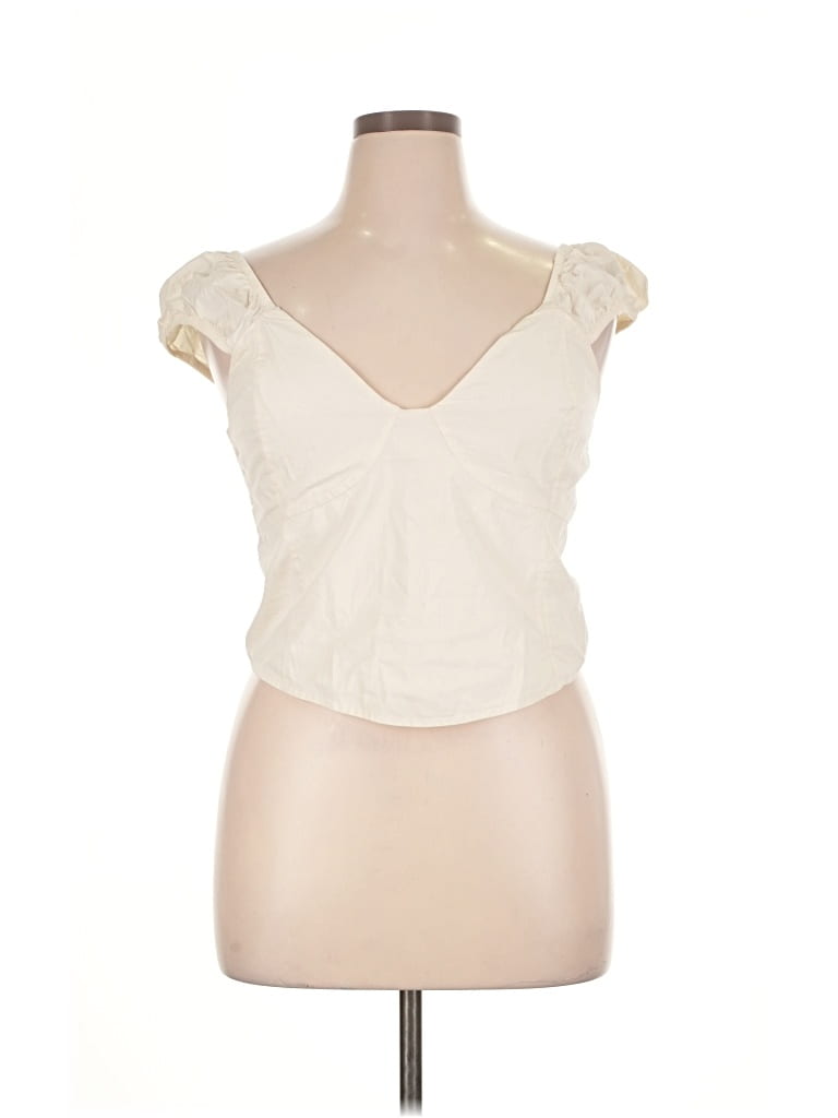 Pre-owned Aerie Sleeveless Blouse In Ivory