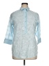 Gretchen Scott Designs Blue 3/4 Sleeve Button-Down Shirt Size XL - photo 1
