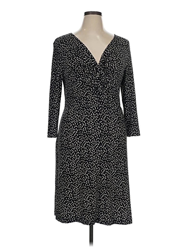Pre-owned Evan Picone Casual Dress In Black