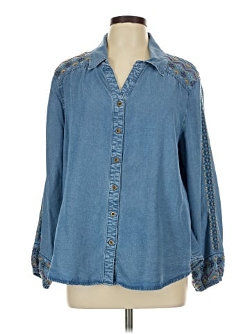 Alfred Dunner 3/4 Sleeve Button-Down Shirt (view 1)