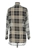 Max Mara Plaid Gray 3/4 Sleeve Blouse Size 8 - photo 2