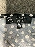 Ashley Blue Polka Dots Black Short Sleeve Blouse Size L - photo 7
