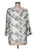 Alfred Dunner Silver 3/4 Sleeve Blouse Size M - photo 1