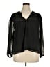 Old Navy 100% Polyester Black Long Sleeve Blouse Size XL - photo 1